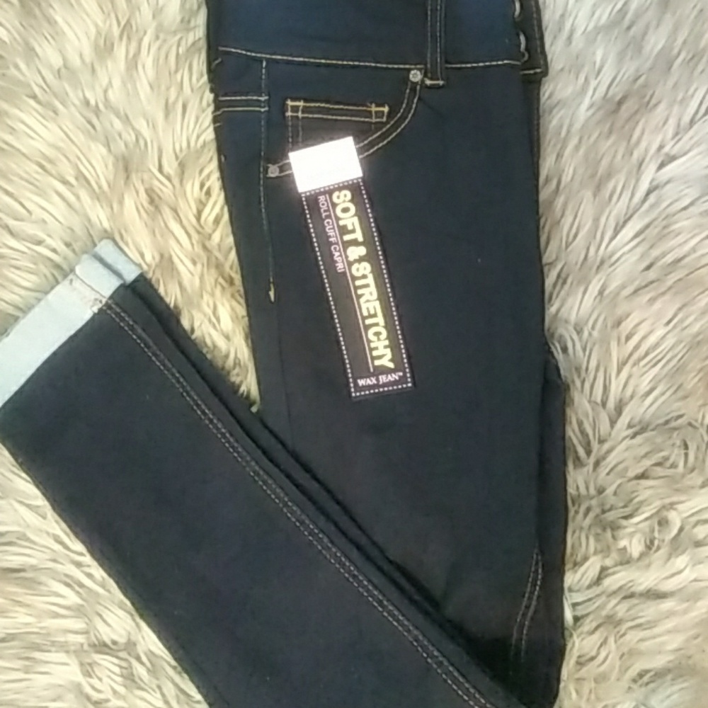 Cute WAX Darkwashed skinny jeans